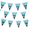 11ft 3 Pack Under the Sea Shark Ocean Sea Theme Party Banner Garland Decorations for Kids Boys Birthday Party Supplies Favors, with 12 Flags Each