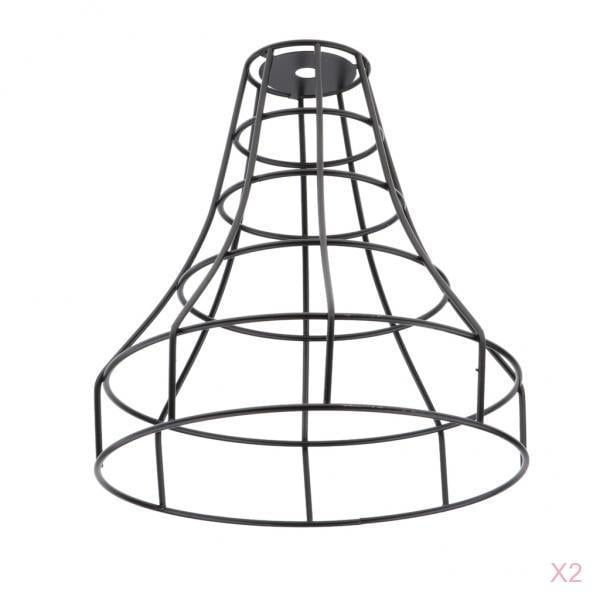 Lámpara industrial de 2 piezas Yuyangstore Tonos de lámpara de hierro vintage