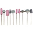 thumbnail image 2 of DYNAMIC 100 Piece Grinding Stones Assortment | 1/8" (0.3 cm) Shank | Gray & Pink | Shapes Include Round, Flat-top, Bullet, & More | Rotary Tool Compatible, 2 of 2