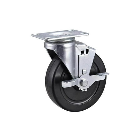Projex 9788 Caster 5" D Swivel Soft Rubber 225 lb Black/Gray