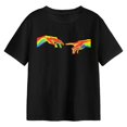 thumbnail image 2 of Camiseta de manga corta para mujer, jersey suave y cómodo, camisetas básicas con cuello redondo para caminar, deportes, viajes, adolescentes y niñas S, 2 of 8