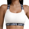 thumbnail image 1 of Stretch Letter Band Back Bralette for Everyday Comfort and Support Seamless Wireless Design with Elastic Crossback Straps for All-Season Wear, 1 of 8