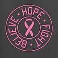 thumbnail image 2 of Wild Bobby, Believe Hope Fight, Breast Cancer Awareness, Front and Back Men Graphic Tee, Charcoal, 3X-Large, 2 of 4