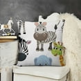thumbnail image 2 of Throw Pillow Cover Baby Animal Jungle Safari Koala Zebra Cute Cartoon Giraffe  Pillowcase Home Decorative Square Pillow Case Cushion Cover, 2 of 5