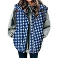 thumbnail image 2 of Gamivast Plaid Quilted Vest for Women Lightweight Padded Stand Collar Sleeveless Jackets Fall Winter 2025 Button Zip up Coat Warm Side Split Outerwear with Pockets, 2 of 5