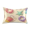 thumbnail image 7 of Yayeee Pillowcase Standard Size Set of 2 Satin Wrinkle Resistant Pillow Case, Beach Toys Pattern, 7 of 7