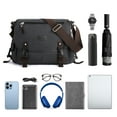 thumbnail image 6 of Messenger Bag for Men,Water Resistant Unisex Canvas Shoulder Bag,Vintage Military Crossbody Bag,14 inch laptop bag, 6 of 7