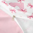 thumbnail image 4 of Erosebridal Letter S Queen Duvet Cover Set,Pink Girly Bowknot,Reversible,3-Piece, 4 of 6