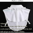 thumbnail image 7 of LoudSung False Collar Detachable Half Shirt Blouse Fake Collar Double Layer Ruffle Dickey Elegant for Women Girls, 7 of 7