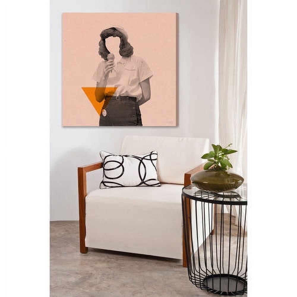 Marmont Hill "No Face Rosa II" by Bengoa Vazquez Painting Print on Wrapped Canvas