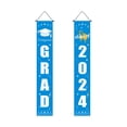 thumbnail image 2 of Party Photo Booth Props Graduation Decorations 2024 Grad Banner Blue Porch Door Sign Welcome Banner For Indoor Outdoor Wall Indoor Outdoor Graduation Decorations Class Of 2024, Graduation Party Balloo, 2 of 8