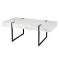thumbnail image 3 of SEI Furniture Rangley Faux Marble Top Cocktail Table in Black-White, 3 of 5