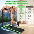 thumbnail image 4 of Green Handrail-enabled Folding Treadmill with Slope Adjustment Function, Vibration Pad, Equipped with Remote Control, Suitable for Offices and Garages., 4 of 14