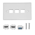 thumbnail image 1 of HD Multimedia Interface Ethernet Wall Plate, Easy To Install Soldering Free ABS USB3.0 Wall Plate  For Computer For HDTV, 1 of 8