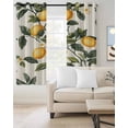 thumbnail image 2 of Summer Lemon Blackout Curtains for Bedroom Living Room Darkening Curtains 90 Inch Watercolor Leaves Floral Country Plant Black Out Window Curtain Privacy Window Treatment Grommet Drapes 52"x90"x2, 2 of 9