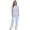 Lavender Flower, variant on Ekouaer Womens Satin Silky Pajama Set Short Sleeve Shirt with Long Pajama Pant Set Soft PJ Loungewear
