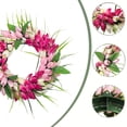 thumbnail image 3 of Spring Artificial Tulip Easter Wreath, Decorative Rattan Wreath for Door Hanging, Wall Easter Decor, Christmas and Seasonal Ornament, Adds a Fresh Floral Touch to Home and Outdoor Spaces, 20in, B, 3 of 7