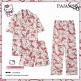 thumbnail image 2 of Sanrio-Pijama de dibujos animados Kawaii de Hello Kitty, conjunto de tres piezas con pantalones de manga corta para primavera y verano, 2 of 4
