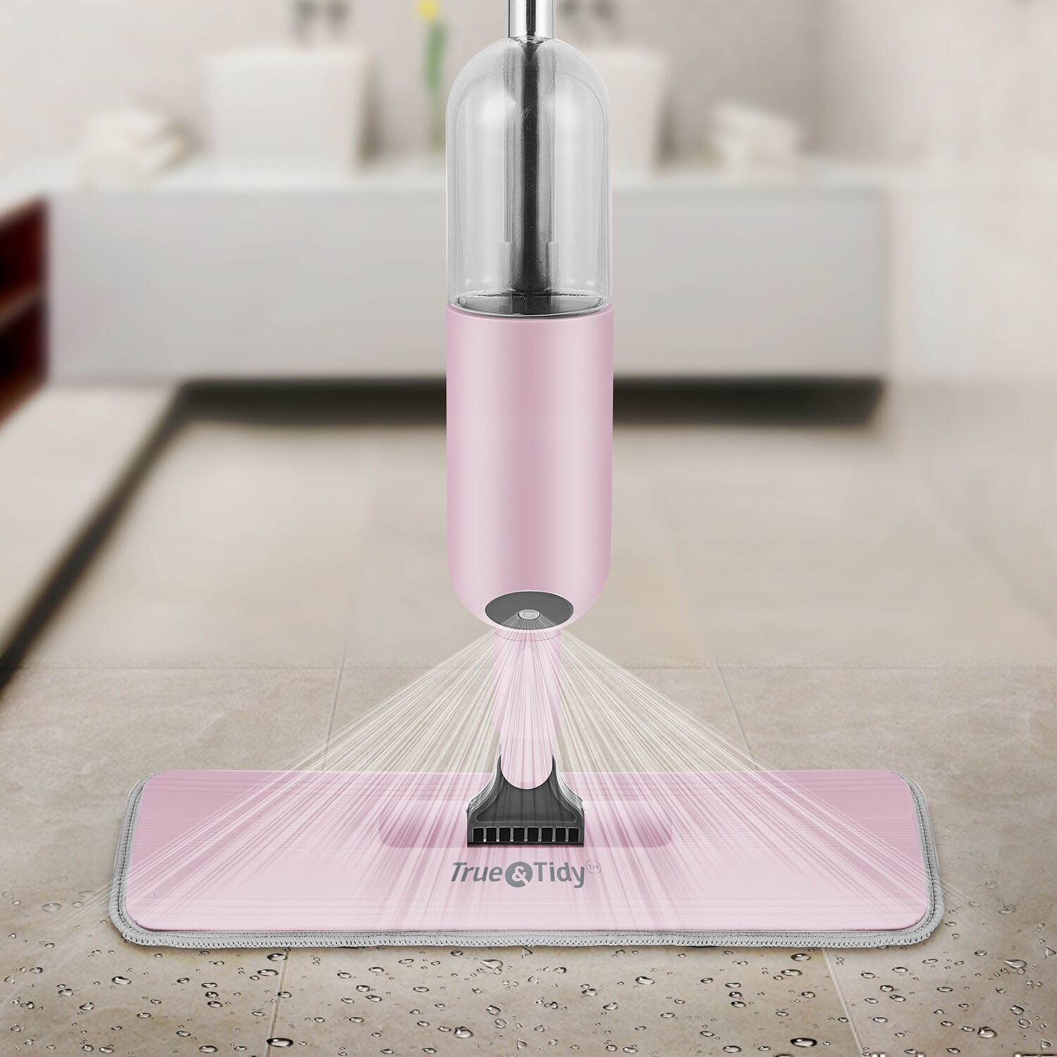 AllClean) Microfiber Spray Mop for Floor Cleaning(Pink) 