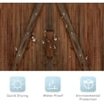 thumbnail image 4 of Rustic Small Stall Barn Door Shower Curtain 36Wx72H Inch Farmhouse Rust Wooden Vintage Wood Plank Country Bathroom Decor Fabric Polyester Waterproof 7 Pack Hooks, 4 of 6