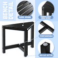 thumbnail image 6 of Bambloom Shower Foot Rest 12 in, Bamboo Shower Stool for Shaving Legs,Corner Bath Shower Bench for Inside Small Shower Spaces,Water Resistant,Black, 6 of 7