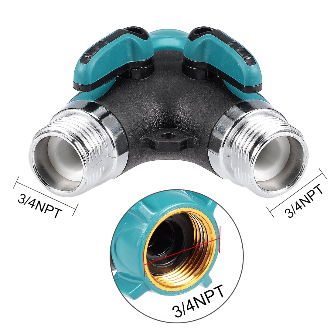 Unique Bargains Garden 2 Way YShaped Hose Connector Splitter with