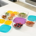 thumbnail image 4 of Libbey Serve It 14 Piece Glass Storage Container Set with 2 Cup, 6 Cup, and 8 Cup Bowls and Multi Color Lids, 4 of 6