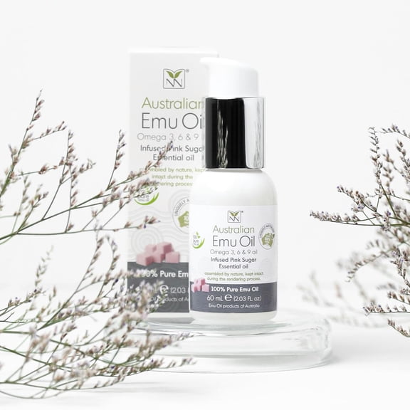 Y-Not Natural Australian Emu Oil Moisturizing Body Oil, Pink Sugar, 60 mL (2 fl oz)