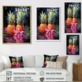thumbnail image 4 of Designart "Nectar From A Neon Pineapple V" Pineapples Floater Framed Canvas Prints, 4 of 5