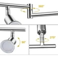 thumbnail image 2 of 6-Light Adjustable LED Dimmable Track Lighting Kit by ,Flexible Foldable Arms,Satin Nickel Kitchen,Hallyway Bed Room Lighting Fixture, GU10 Base Bulbs not Included, 2 of 5