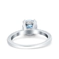 thumbnail image 3 of Wedding Bridal Ring Half Eternity Simulated Aquamarine CZ 925 Sterling Silver Size 6, 3 of 5