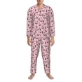 thumbnail image 3 of Sikiie Cute Fox Pink Tree Mens Pajama Set, Soft Warm Long Sleeve Sleepwear, Cozy Button-Down Pjs for Men-XX-Large, 3 of 7