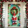 thumbnail image 4 of Christmas Door Cover 71x35 Inches Santa Claus Decorative Door Curtain Flag Exquisite Background Christmas Door Covers Holiday Party Decor Doors, Wall, Windows, 4 of 8