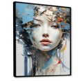 thumbnail image 2 of Designart "Minimalist Portrait Of An Asian Woman" Asian Art Floater Framed Canvas Art Print, 2 of 5