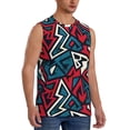 thumbnail image 2 of Balery Geometric Elements Camisetas sin mangas para hombre, absorbe la humedad y protege contra el mal olor.-Small, 2 of 7