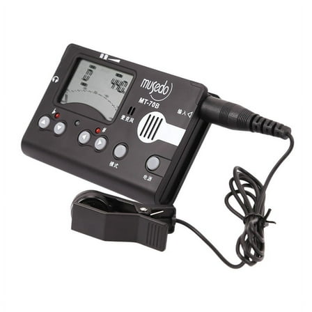 MT-70B Tuner with Clip-on Pickup & Built-in Microphone Electronic LCD Tuner Metronome Tone Generator for Guzheng