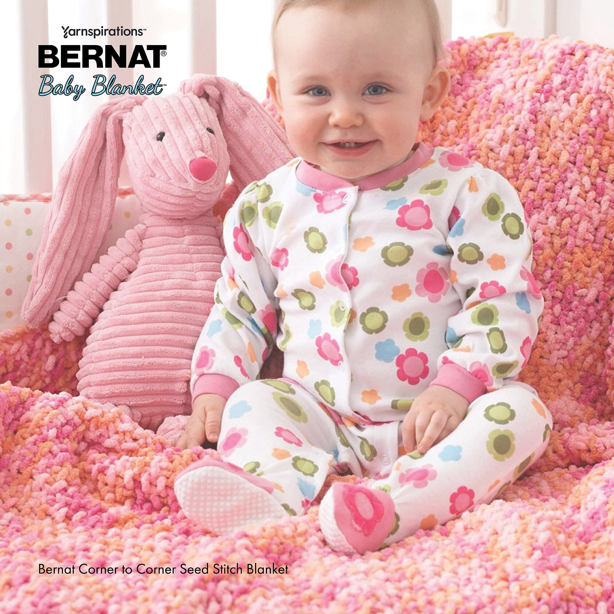 Bernat® Baby Blanket™ #6 Super Bulky Polyester Yarn, Dino Dot 10.5oz/300g 220 Yards