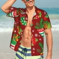 thumbnail image 7 of Kll Men'S Hawaiian Shirt Short Sleeve Button Down Beach Shirts-X-Mas And New Year, 7 of 7