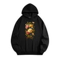 thumbnail image 2 of Vintage Floral Print Zip Hoodie - Unisex Boho Pullover with Pockets | Long Sleeve Thermal Hooded Sweatshirt for Men & Women, 2 of 3