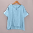 thumbnail image 4 of Breathable Linen Tops for Women Beach Vacation Flowy Summer Outfit, 4 of 6