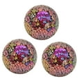 thumbnail image 3 of kowaku 3Pcs Glass Mosaic Balls Mosaic Sphere Balls Home Decor Modern Plate 8cm Decorative Orbs for Basket Filler Vases Wedding Bowls Red, 3 of 9