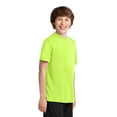 thumbnail image 4 of Port & Co Teen Unisex Regular Plain Short Sleeves T-Shirt Neon Yellow Medium, 4 of 6