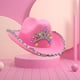 thumbnail image 5 of Sombrero de vaquero Hugo con corona enrollada Rosa con LED, 5 of 9