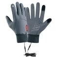 thumbnail image 2 of Migroa Usb Heated Gloves for Men Women, Rechargeable Winter Warm Gloves for Outdoor Activities Grey L, 2 of 5