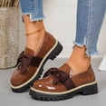 thumbnail image 4 of Loafer for Women, Bowknot Comfortable Height-Increasing Patent Leather -On Shoes, 4 of 9