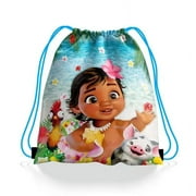 10 PCS Baby Moana Drawstring bag Gift Bags for boys girls Holiday Gift Bags Moana Bags for Christmas Party Favors
