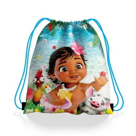 5/40Pcs 10 PCS Baby Moana Drawstring bag Gift Bags for boys girls Holiday Gift Bags Baby Moana Bags for Christmas Party Favors