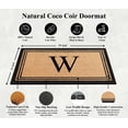 thumbnail image 7 of A1HC Black/Beige 24 in x 39 in Front Door Mat Coir PVC Classic Border Entryway Mat Heavy Duty Boot Scrapper Monogrammed Doormat, 7 of 7