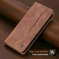 thumbnail image 1 of POLA Retro Classic Magnetic PU Leather Flip Wallet Card Holder Phone Case Cover for iPhone 12 / 12 Pro (Brown), 1 of 9