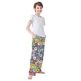 thumbnail image 3 of FORMRS Boys Pajama Pants with Pockets Size 6-8Y Kids Lounge Sleep Bottoms, Floral Fiesta, 3 of 8